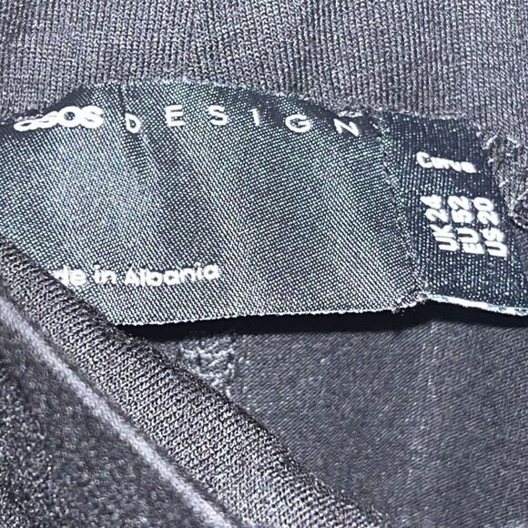 ASOS‎ Design Curve Dress Sz 20 Black Draped Crossover Neck Midi Tapered - Picture 6 of 14